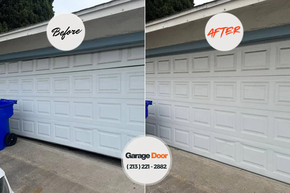 Before and after: garage door repair Washburn, WI